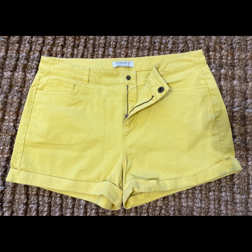 High Waisted Yellow Shorts 🔆